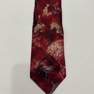 Paris, Rome, Beverly Hills 100% Silk Abstracr Men's Tie fabric Italy